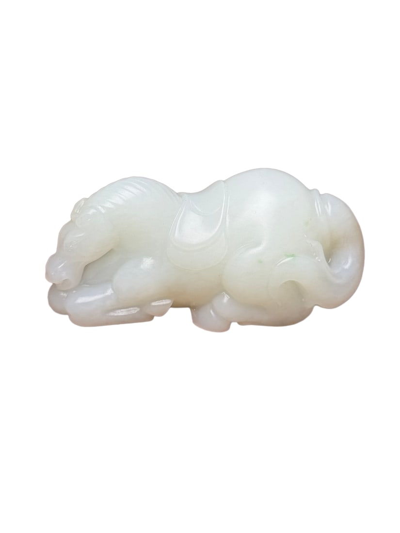 Chinese Hetian Jade Hand-Carved Animal Pendant(Handheld Ornament) w Horse,157g (1 of 10)