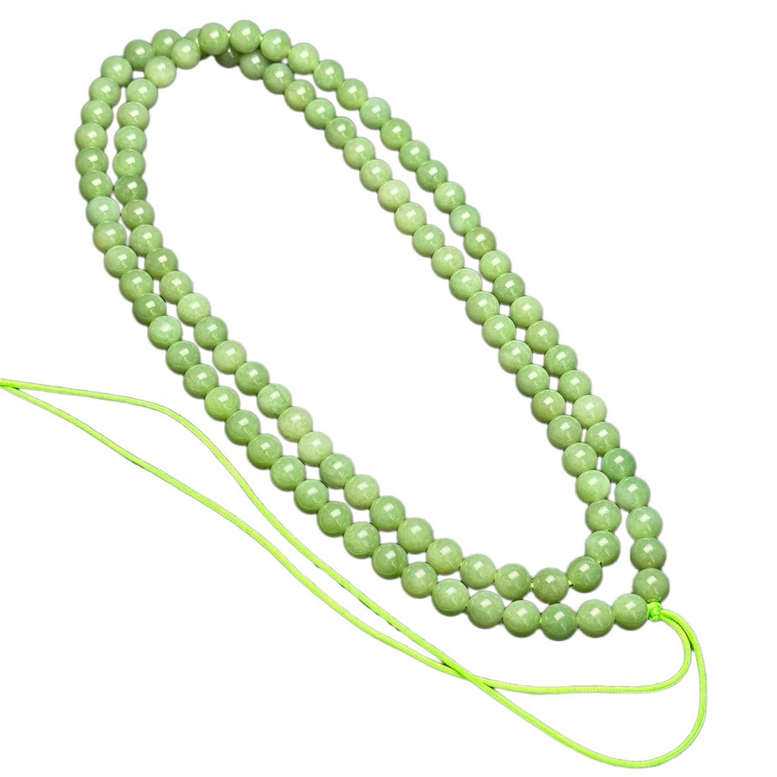 Chinese Green Hetian Jade Beads Necklace 35g (1 of 10)