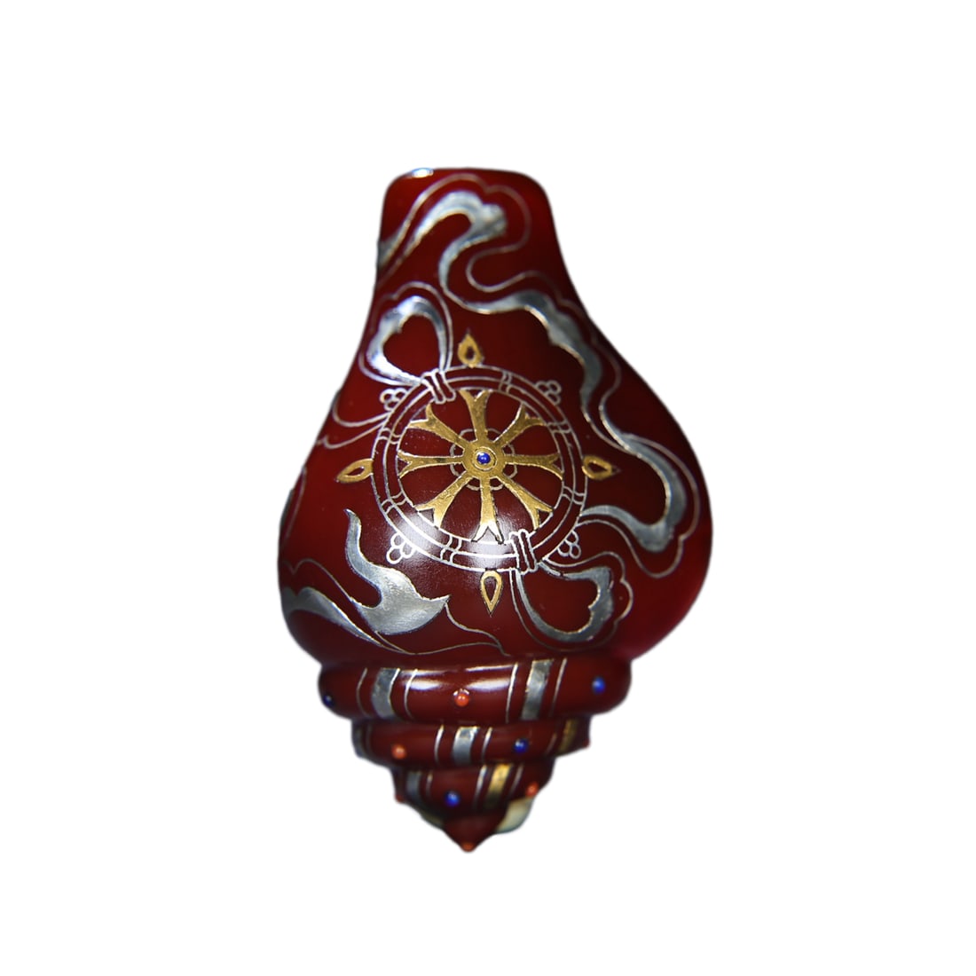 Chinese Silver Wires Agate Hand-Carved Conch Statue 188g: Chinese Silver Wires Agate Hand-Carved Conch Statue 188g Dimension: 91 x 58 x 43 (mm) 3.58 x 2.28 x 1.69 (inches) Weight: 0.41 lbs/ 188 g