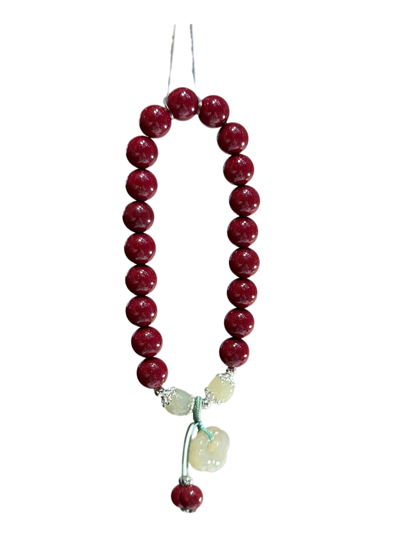 Cinnabar Beads Bracelet (1 of 5)