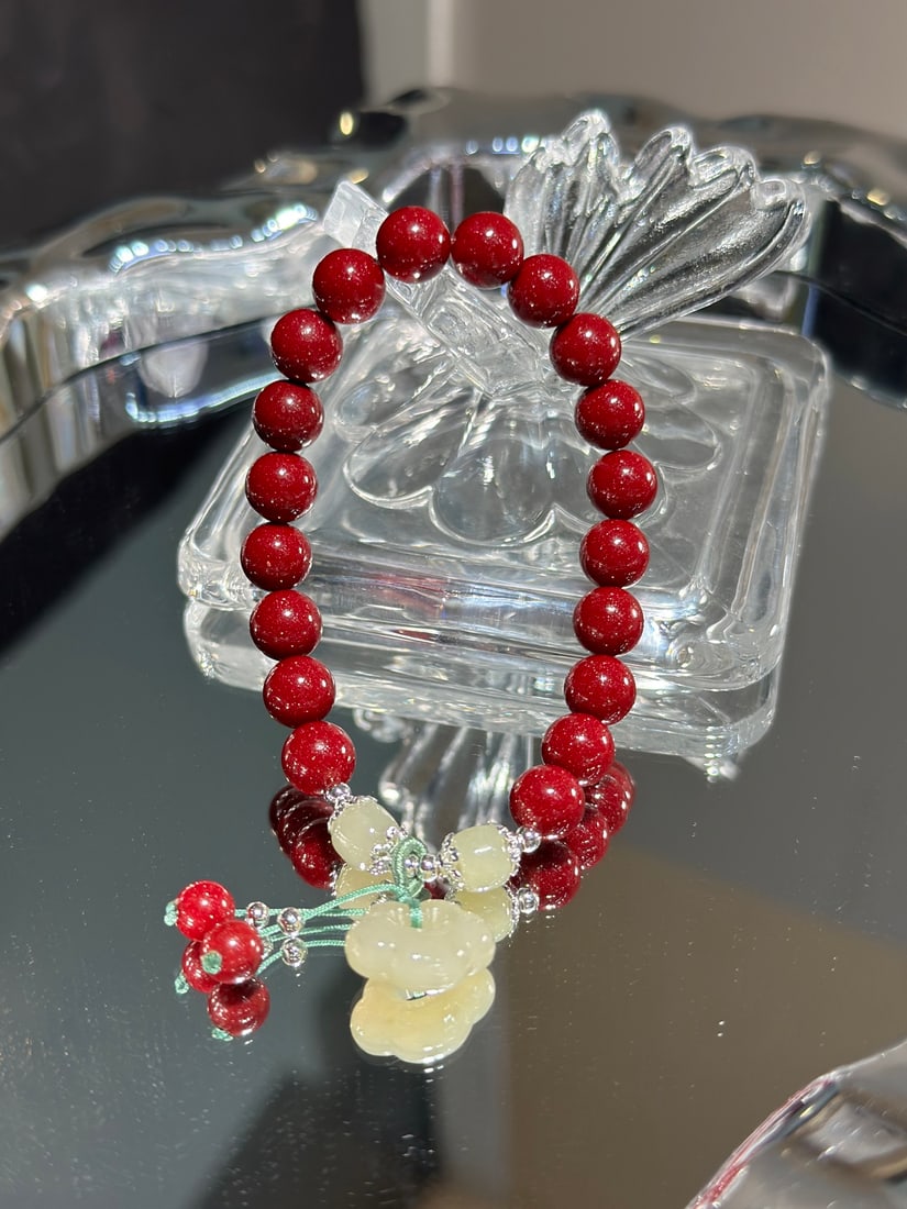 Cinnabar Beads Bracelet - 3