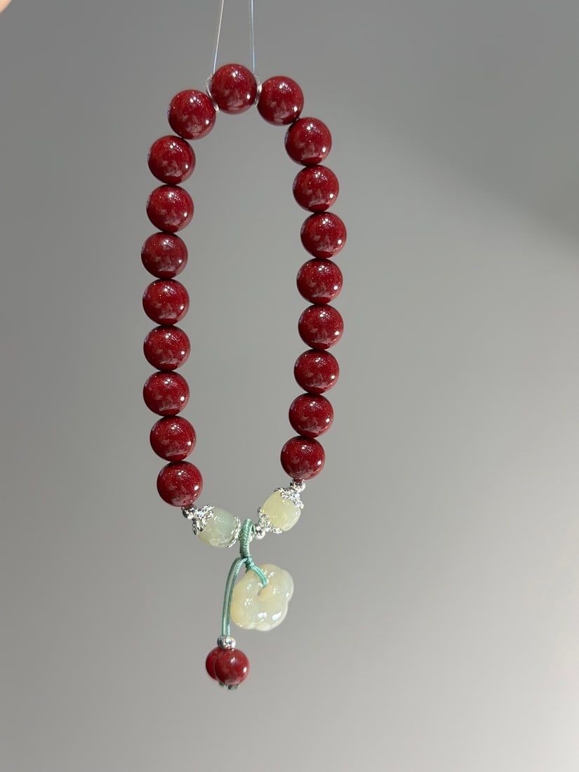 Cinnabar Beads Bracelet - 5