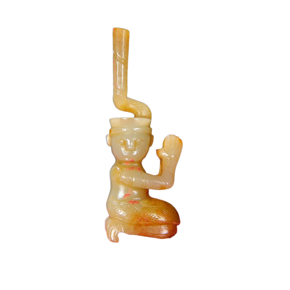 Chinese Hetian Jade Hand-Carved Figure Statue,Old 61g (1 of 9)