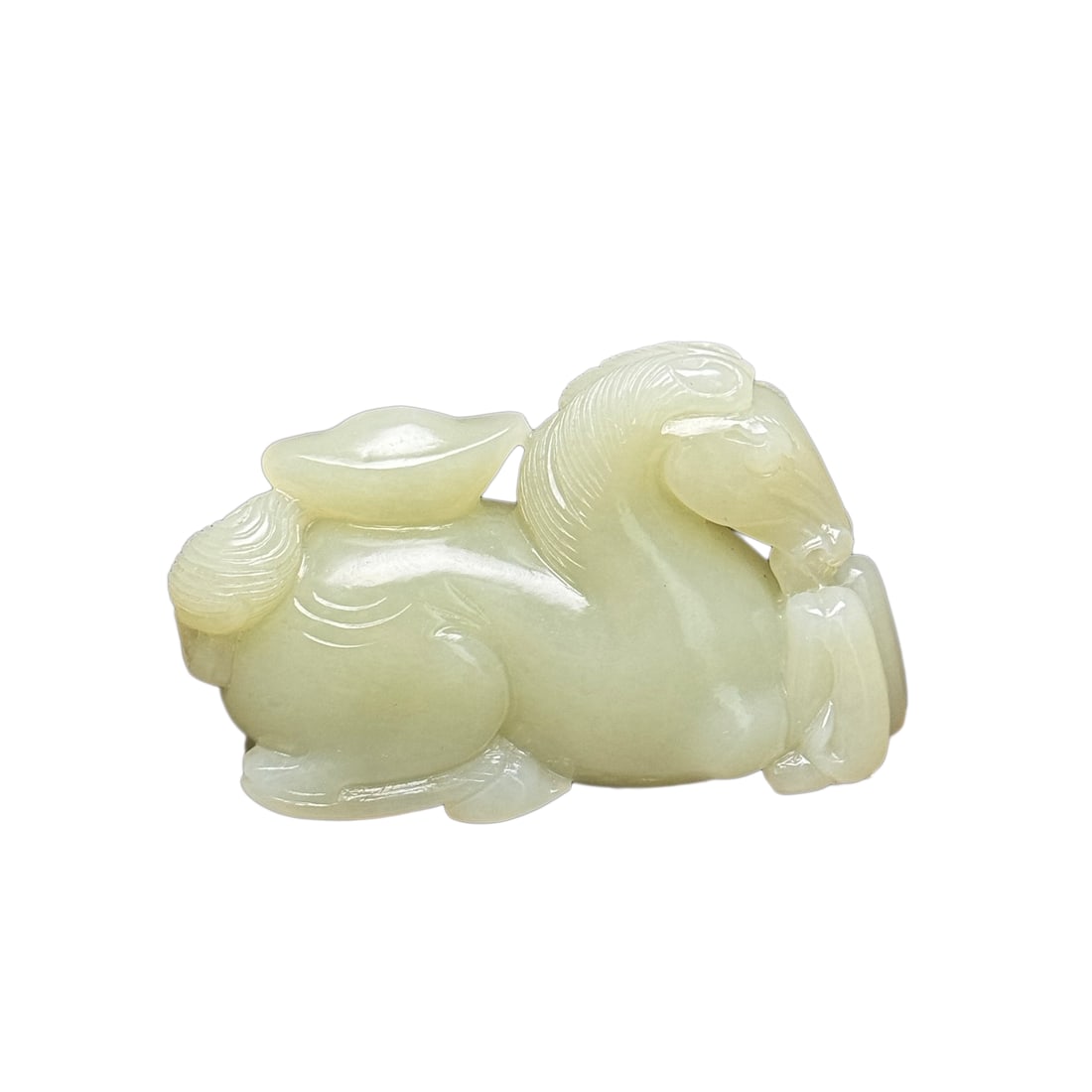 Chinese Hetian Jade Hand-Carved Animal Pendant(Handheld Ornament) w Horse 102g (1 of 10)