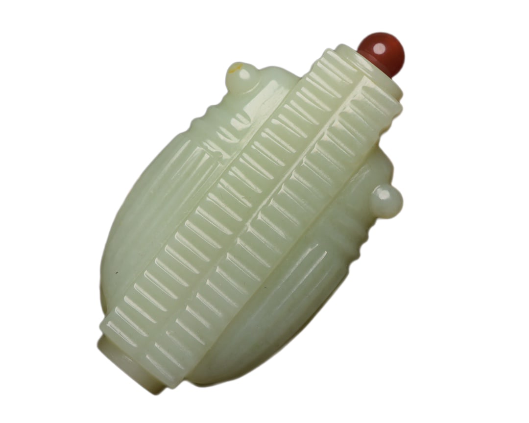 Chinese Hetian Jade Hand-Carved Animal Pendant w Fortune Cicada 71g (1 of 10)