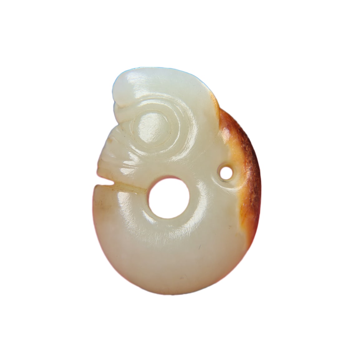 Chinese Hetian Jade Hand-Carved Beast Pendant w Dragon 36g (1 of 9)