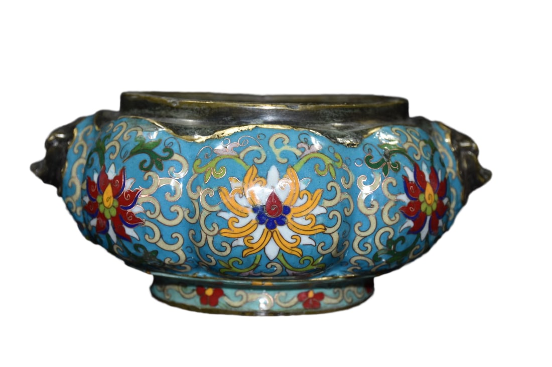 Chinese Bronze Cloisonne Fortune Lion Incense Burner,Old 2284g (1 of 10)