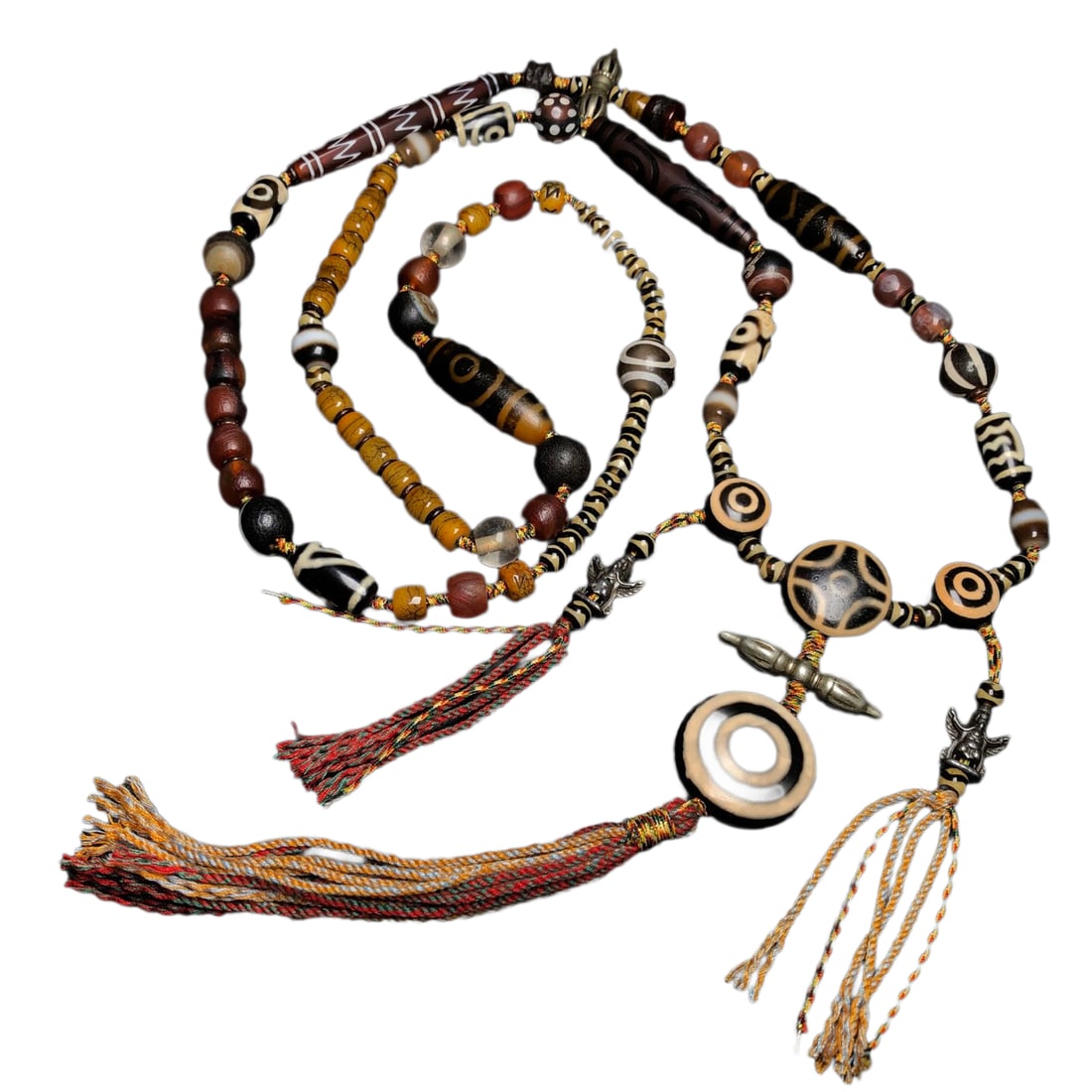 Tibetan 7 Eye DZI Agate,Two Eye DZI Agate Pendant (1 of 10)