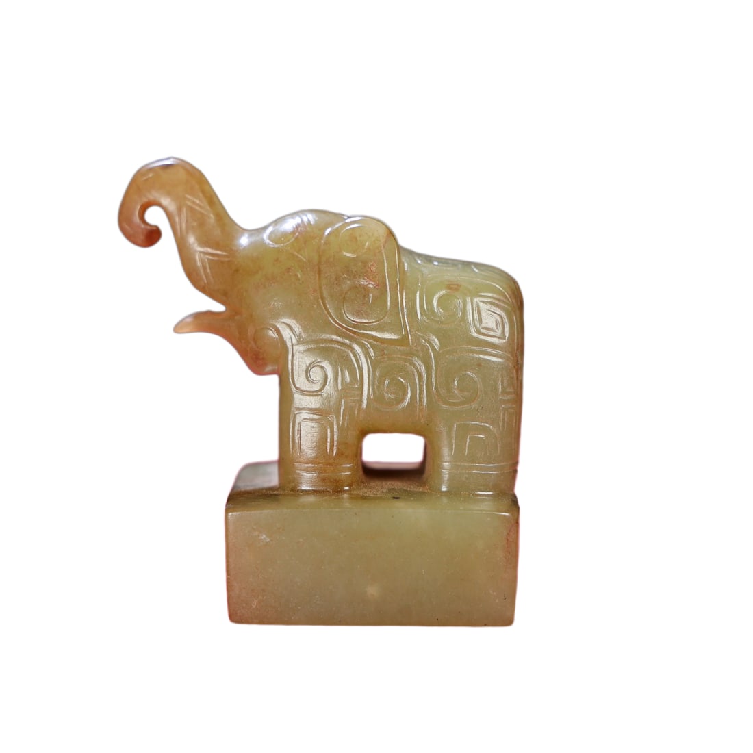 Chinese Hetian Jade Hand-Carved Animal Seal w Elephant,Old 309g (1 of 9)