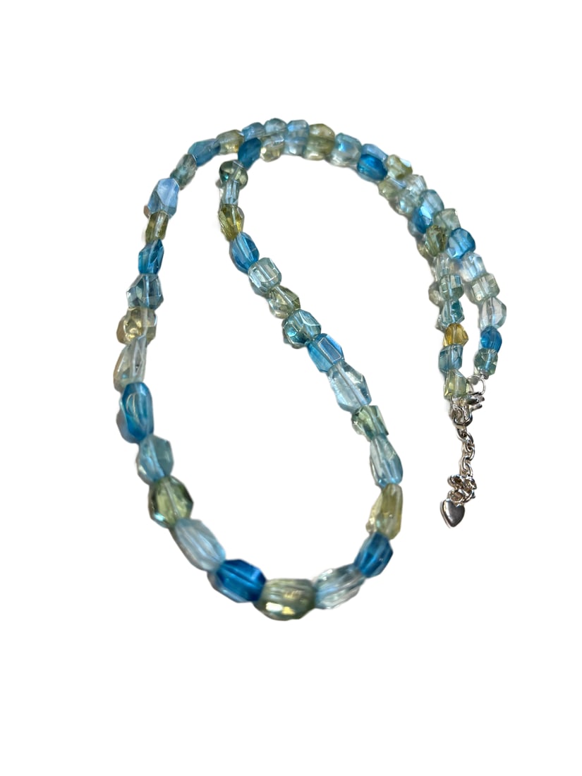 Natural Aquamarine Beads Neckalce (1 of 7)
