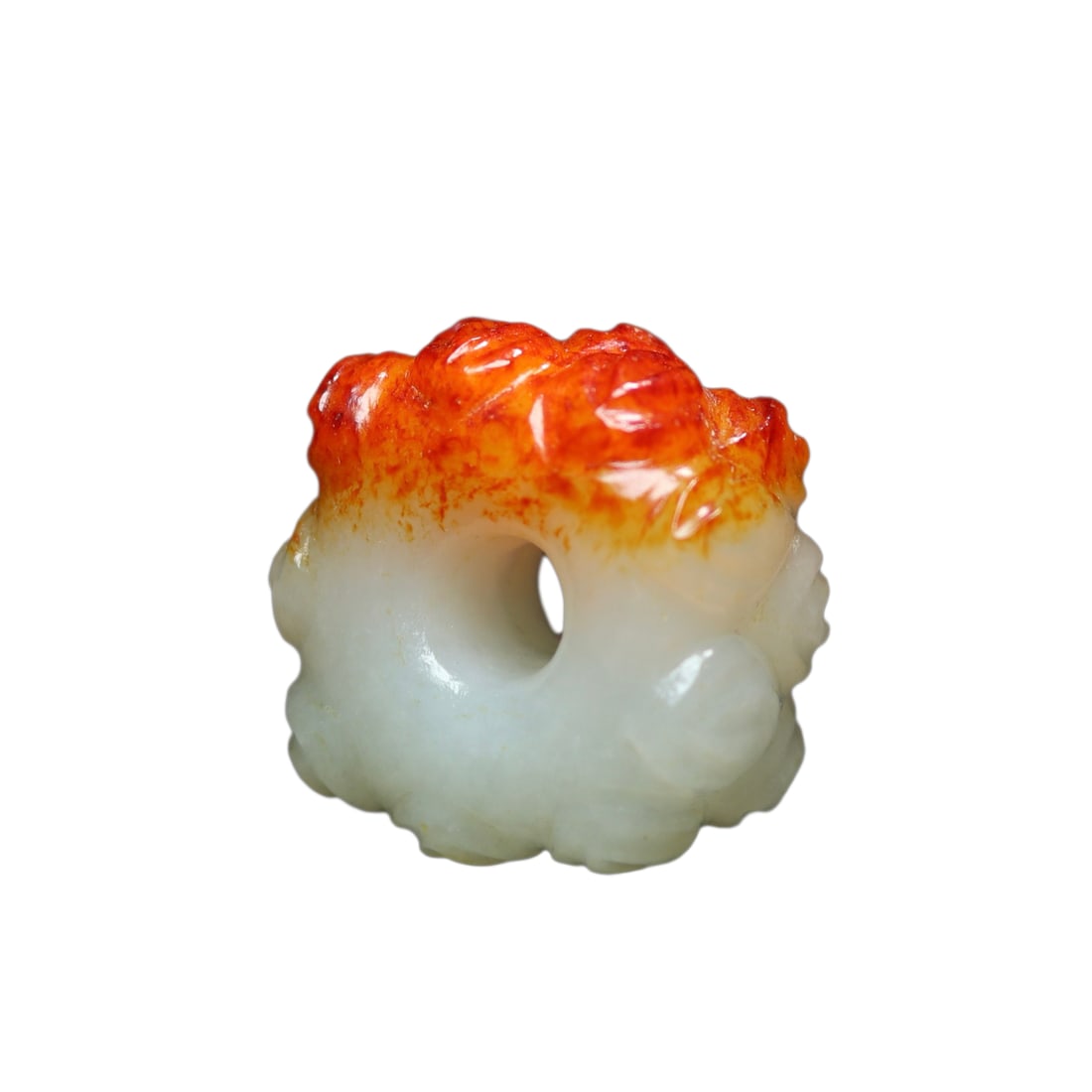 Natural Hetian Jade Hand-Carved Pendant w Lotus Flower: Natural Hetian Jade Hand-Carved Pendant w Lotus FlowerDimension: 26 x 25 x 15 (mm) 1.02 x 0.98 x 0.59 (inches) Weight: 0.04 lbs/ 20.3 g