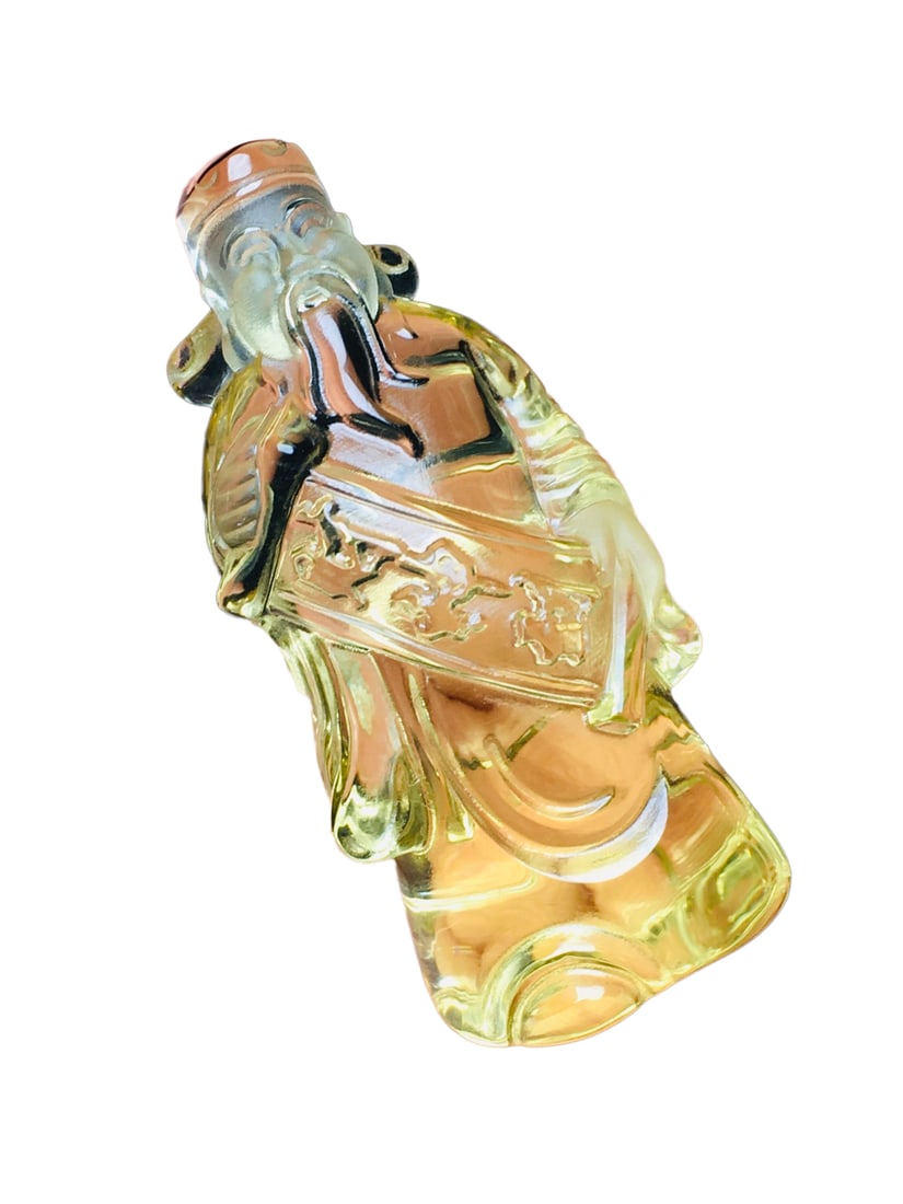 Natural Yellow Crystal Hand-Carved Figure Pendant w Fortune Taoism Deity: Natural Yellow Crystal Hand-Carved Figure Pendant w Fortune Taoism DeityDimension: 55 x 26 x 16 (mm) 2.16 x 1.02 x 0.63 (inches)Weight: 0.08 lbs/ 35.9 g