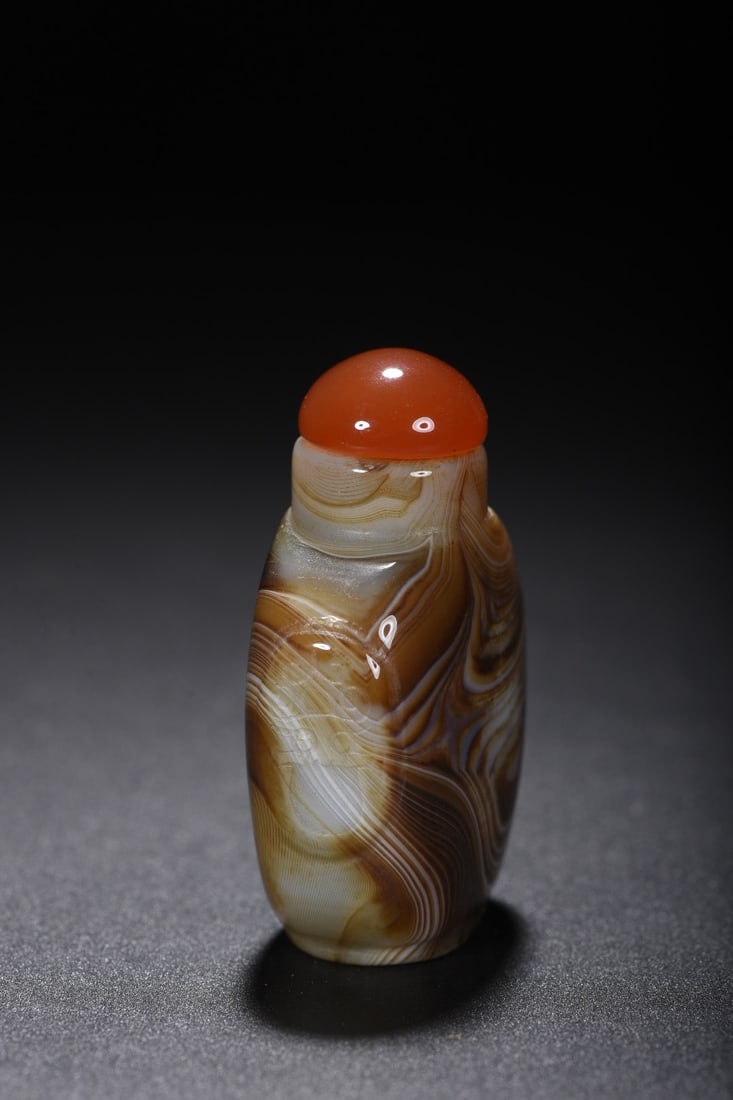 Natural Agate Snuff Bottle - 5