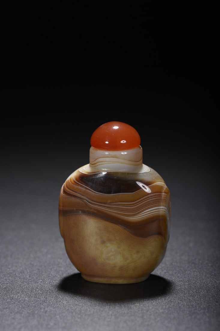 Natural Agate Snuff Bottle - 6