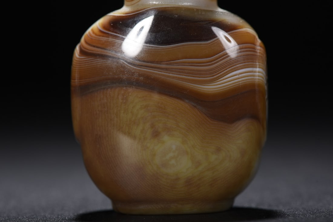 Natural Agate Snuff Bottle - 7
