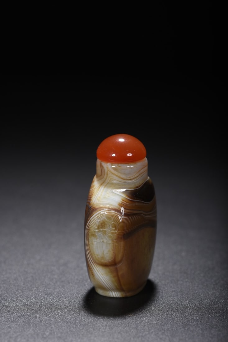 Natural Agate Snuff Bottle - 8