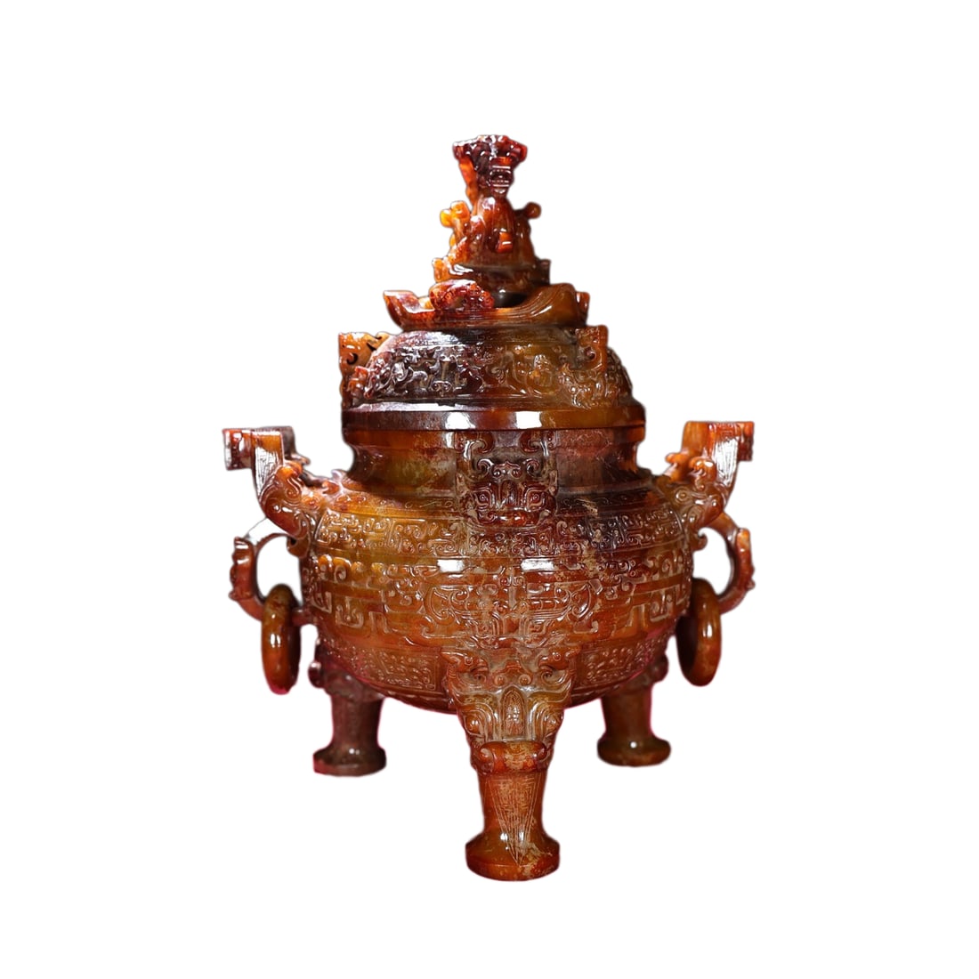 Vintage Hetian Jade Hand-Carved Incense Burner w Dragon: Vintage Hetian Jade Hand-Carved Incense Burner w DragonDimension: 244 x 180 x 175 (mm) 9.61 x 7.09 x6.89 (inches) Weight: 7.52 lbs/ 3410 g