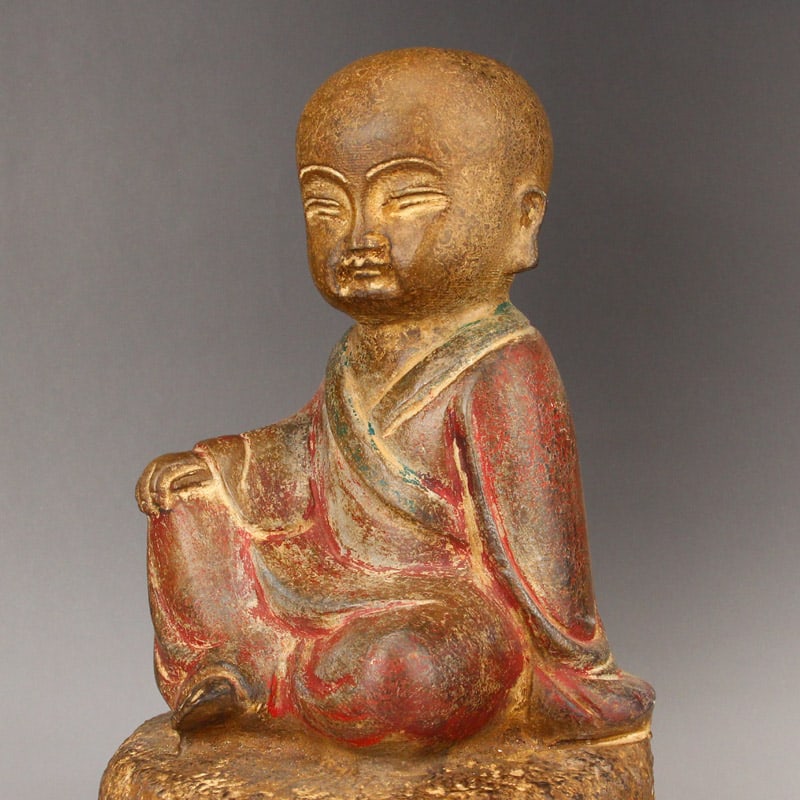 Buddhism Stone Monk Statue - 7