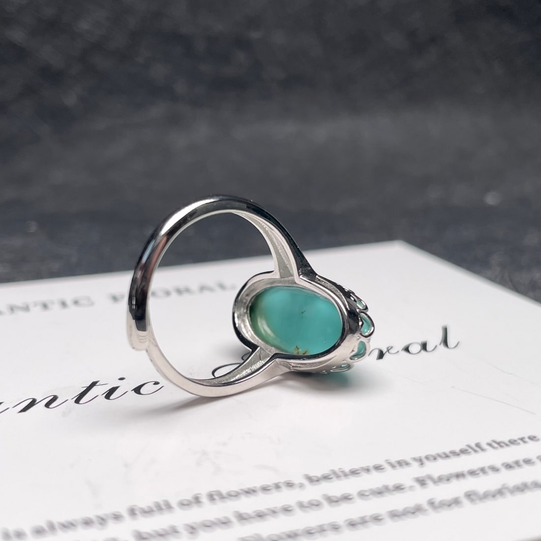 925 Silver Inlay Turquoise Ring - 6