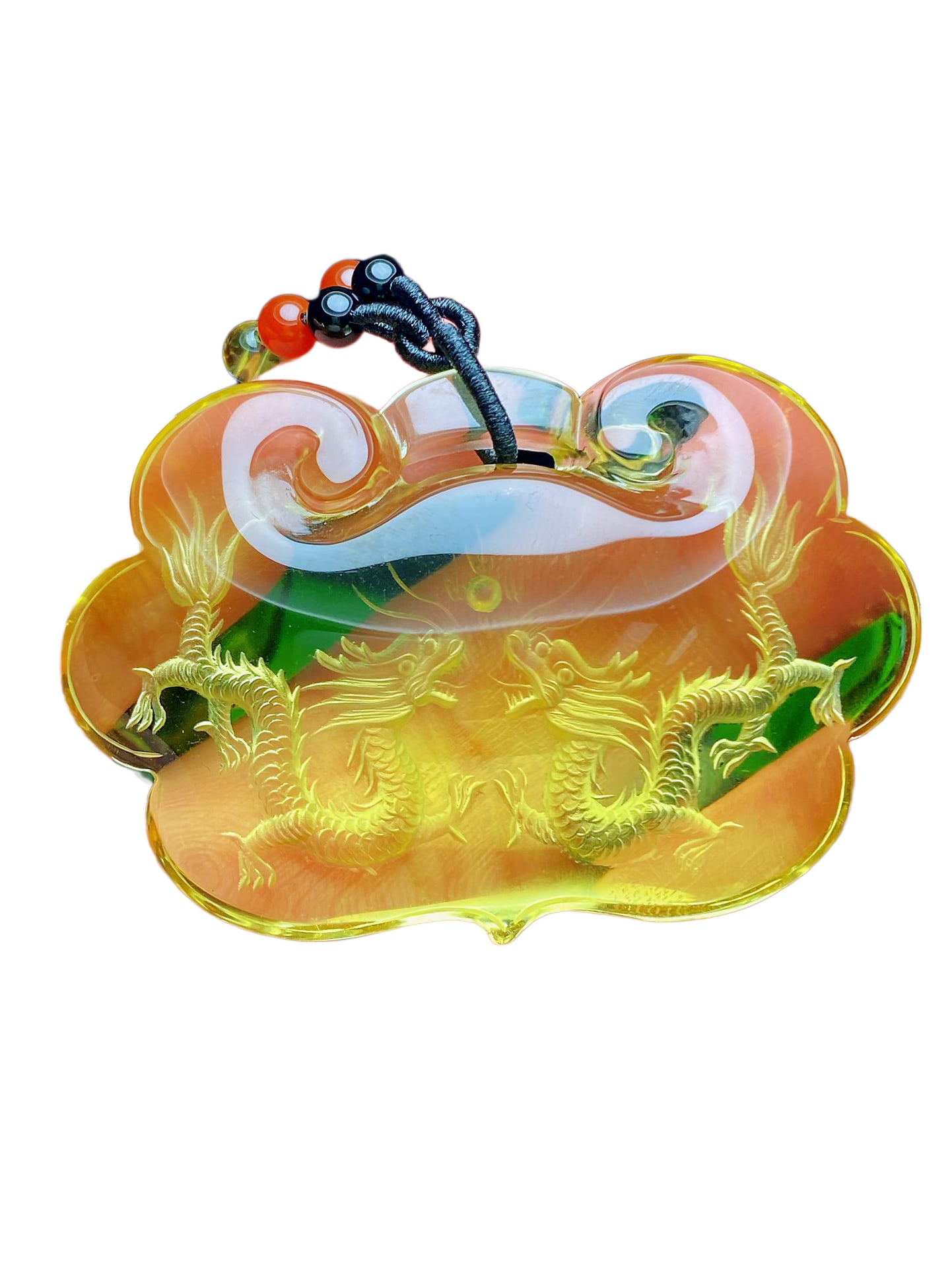 Natural Yellow Crystal Inner Carving Animal Statue w Dragon: Natural Yellow Crystal Inner Carving Animal Statue w DragonDimension: 69 x 46 x 20 (mm) 2.72 x 1.81 x 0.79 (inches)Weight : 0.25 lbs/ 111.6 gThe total weight does not include the base. The base not