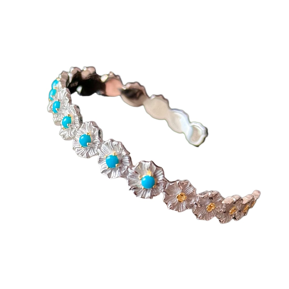 925 Silver Inlay Turquoise Bracelet (1 of 6)