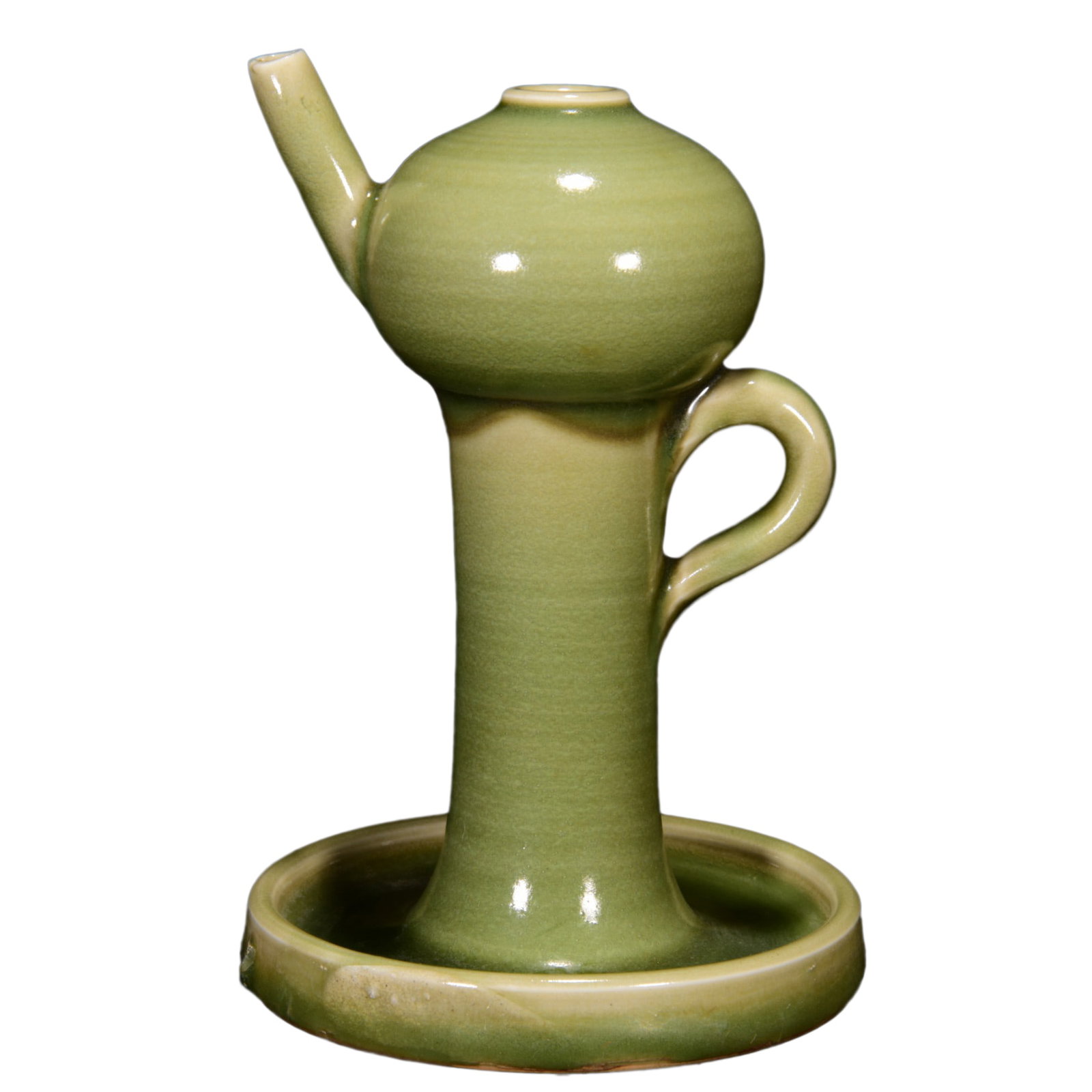 Porcelain Oil Lamp Longquan Kiln: Porcelain Oil Lamp Longquan KilnDimension: 170 x 110 (mm) 6.69 x 4.33 (inches)