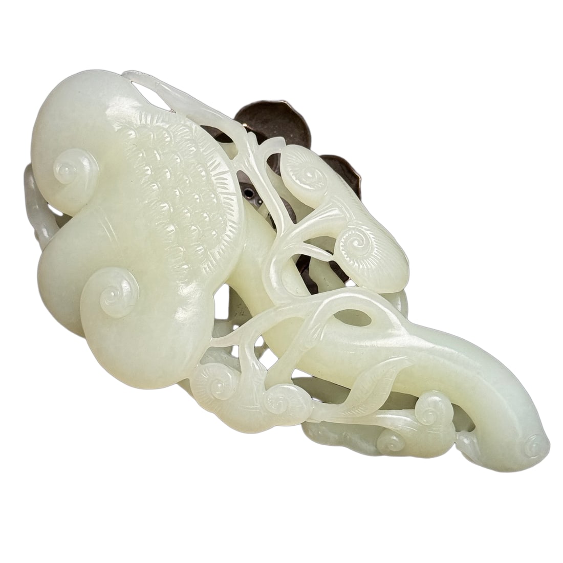 Natural Hetian Jade Hand-Carved Statue w Ruyi (1 of 10)