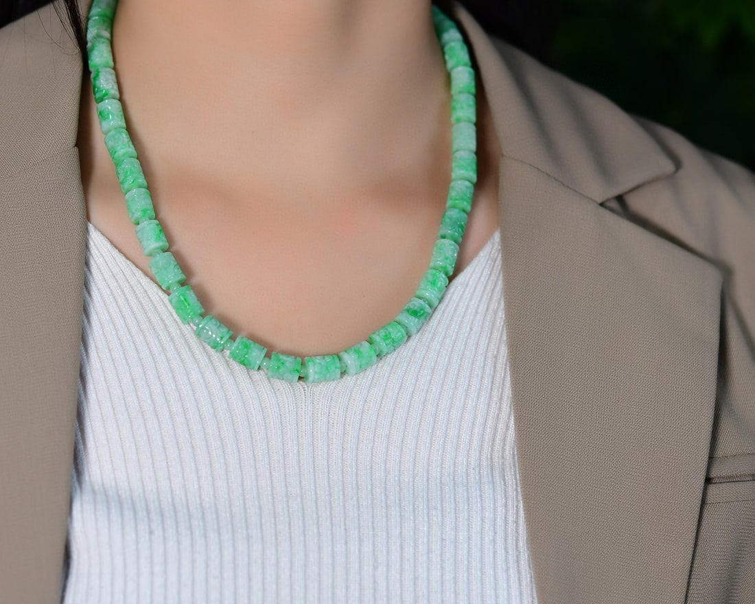 Jadeite Beads Necklace - 7