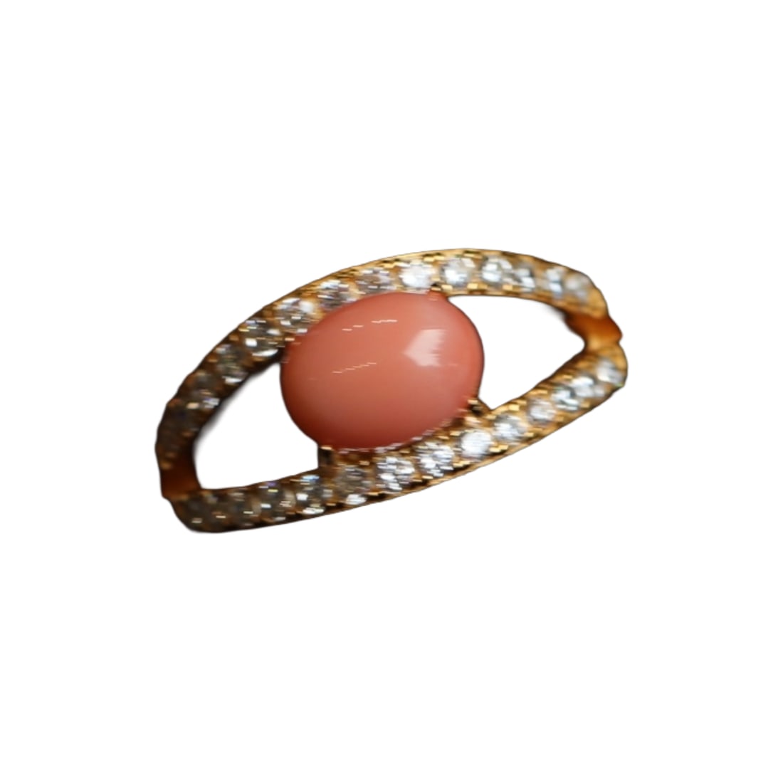 925 Silver Inlay Coral Ring: 925 Silver Inlay Coral Ring