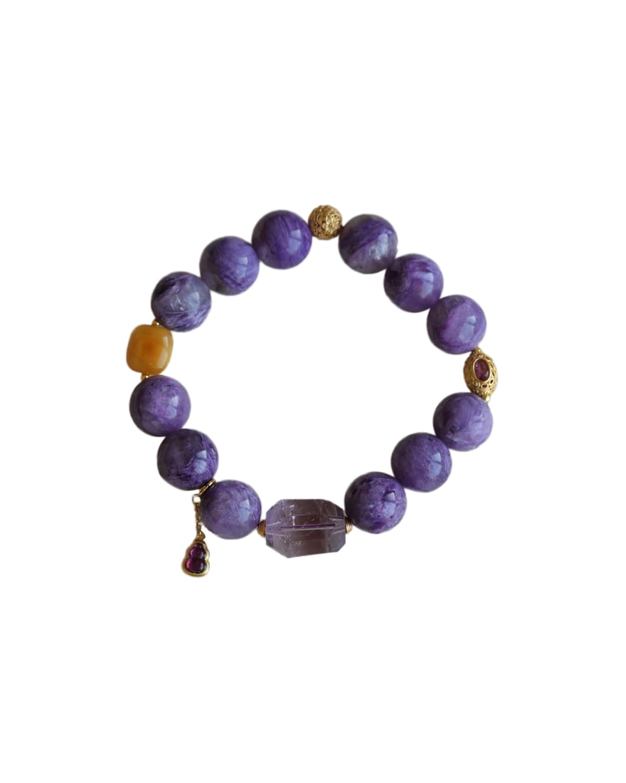 Hand Woven 13.5mm Amethyst,Amethyst Beads Bracelet: Hand Woven 13.5mm Amethyst,Amethyst Beads BraceletDimension: 13.5 (mm) 0.53 (inches)