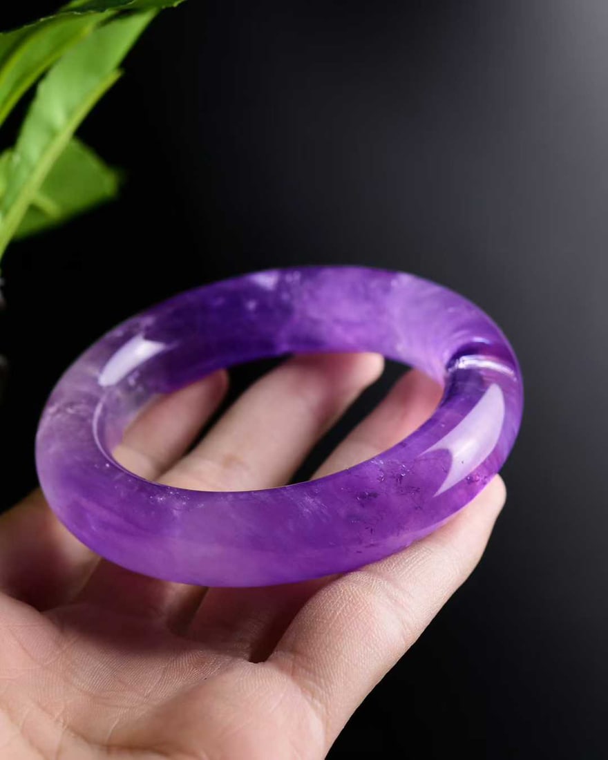 Inside Diameter 58mm Amethyst Bracelet - 7