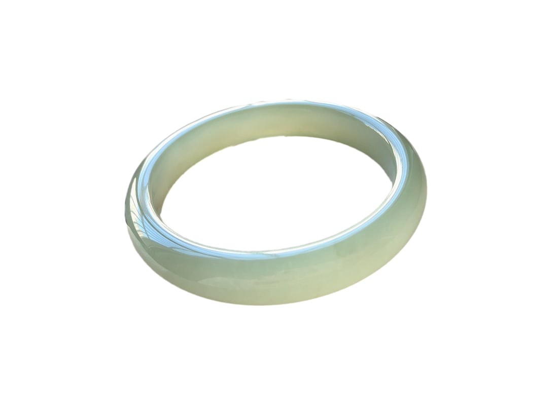 Inside Diameter 57.5mm Hetian Jade Bracelet (1 of 10)