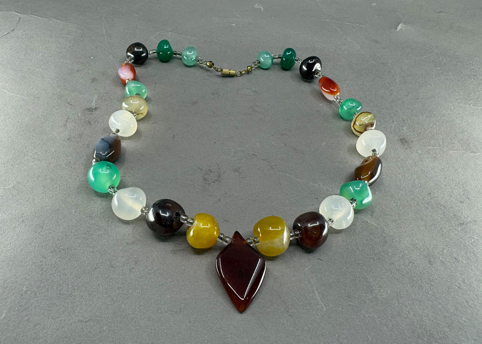 Hand Woven Agate Beads Necklace (1 of 9)