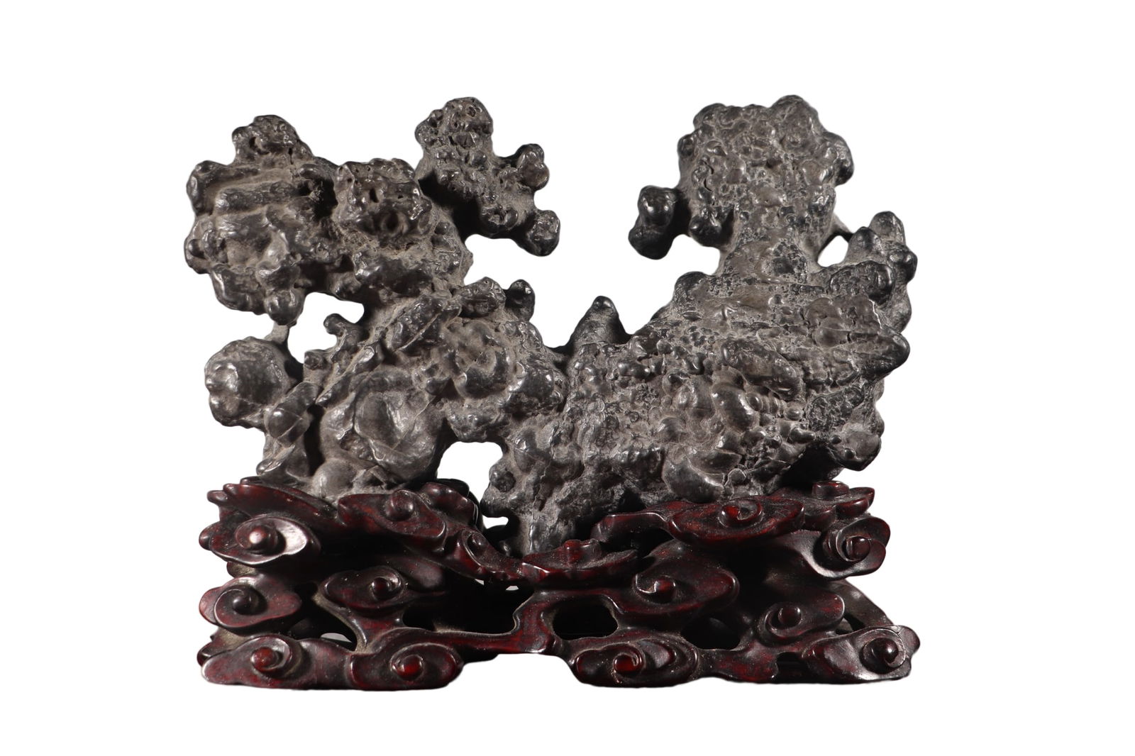 Vintage Lingbi Stone Mountain Shape Statue: Vintage Lingbi Stone Mountain Shape Statue Dimension: 190 x 160 x 65 (mm) 7.48 x 6.30 x 2.56 (inches) Weight: 3.42 lbs/ 1550 gThe final purchase includes the base.