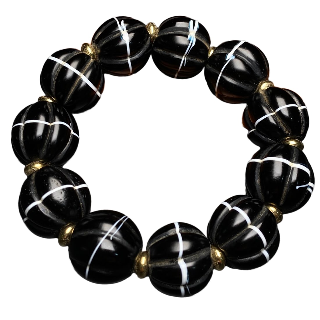 Tibetan DZI Agate Beads Bracelet: Tibetan DZI Agate Beads BraceletDimension: 20 (mm) 0.79 (inches)