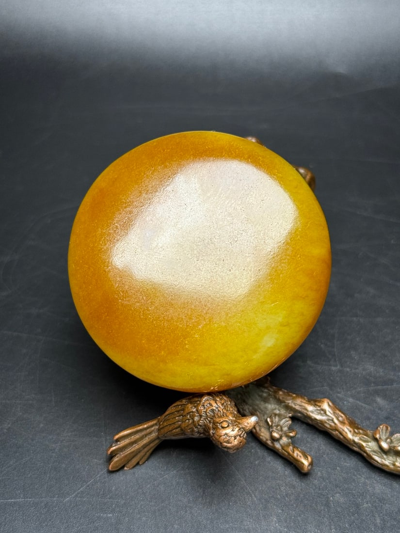 Hetian Jade Original Stone Hand-Carved Pendant w Mountain River Scene - 3