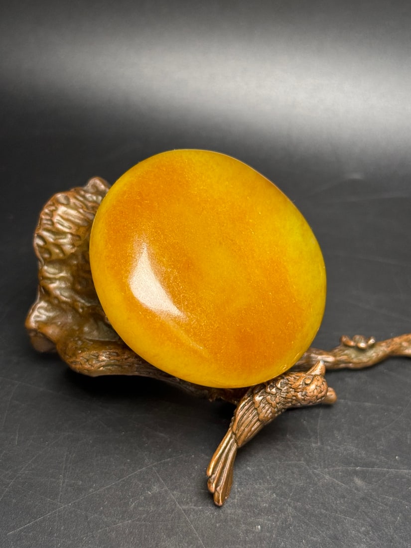 Hetian Jade Original Stone Hand-Carved Pendant w Mountain River Scene - 5