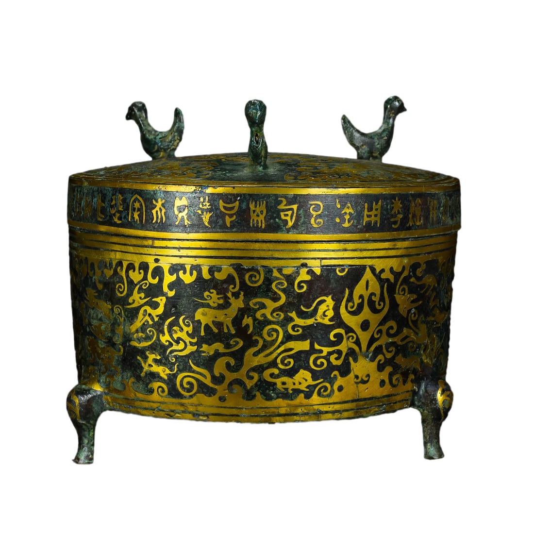 Vintage Gilt Gold Bronze Incense Burner w Divine Bird: Vintage Gilt Gold Bronze Incense Burner w Divine BirdDimension: 245 x 220 (mm) 9.64 x 8.66 (inches) Weight: 8.16 lbs/ 3700 g
