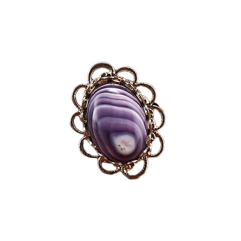 Pure Silver Inlay Purple Shell Ring: Pure Silver Inlay Purple Shell RingDimension: 25 x 20 (mm) 0.98 x 0.79 (inches) Weight: 0.01 lbs/ 5.3 g