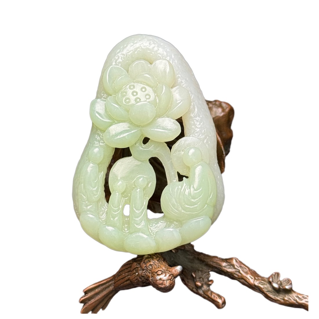 Natural Hetian Jade Hand-Carved Buddha Pendant (1 of 10)