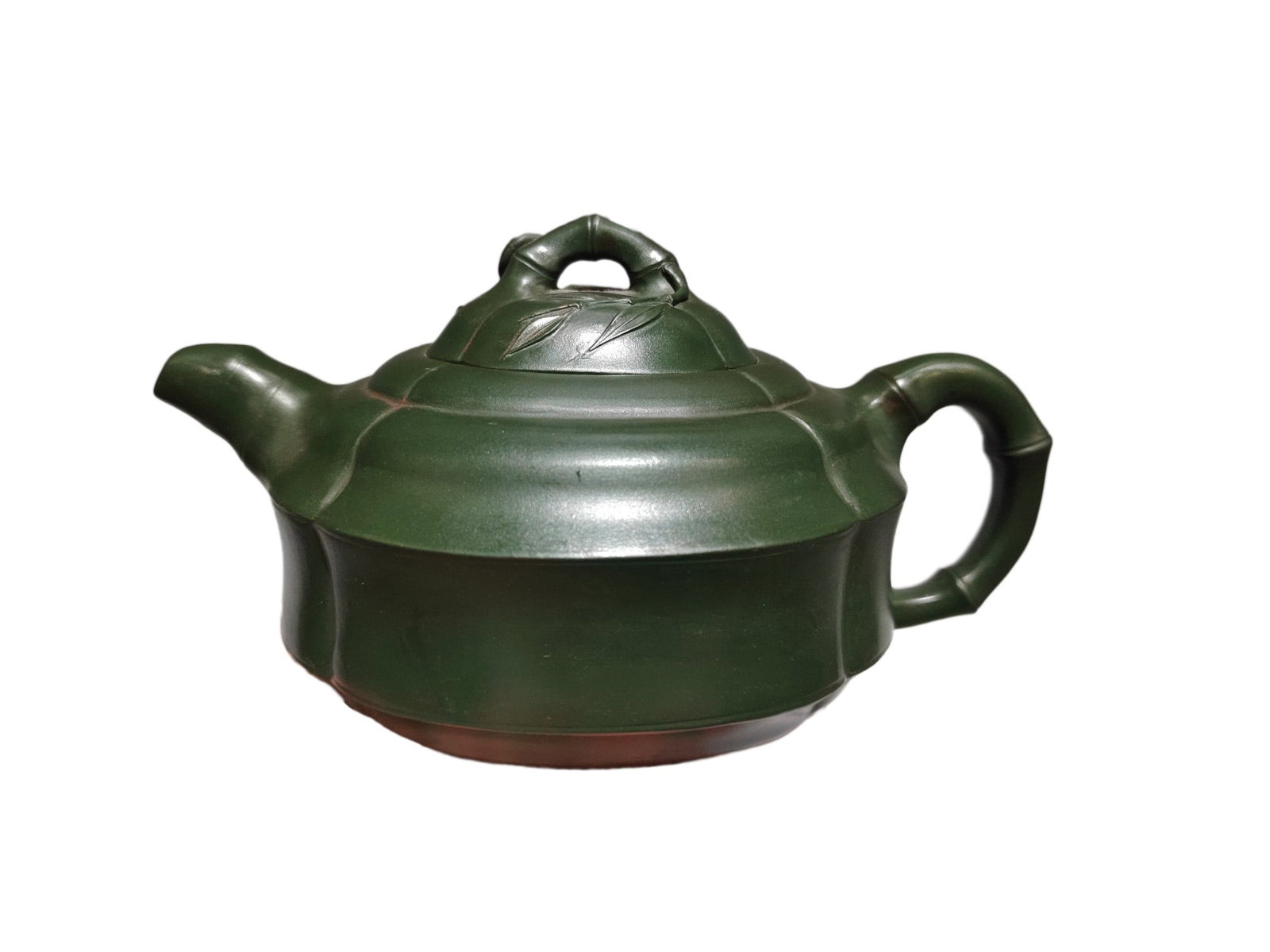 Vintage Yixing Zisha Clay Teapot w Fortune Bamboo (1 of 10)