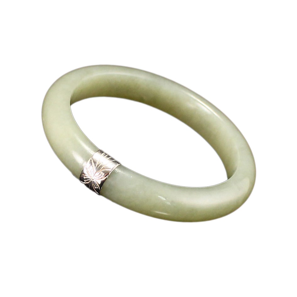 Inside Diameter 55mm Natural Hetian Jade Bracelet (1 of 7)