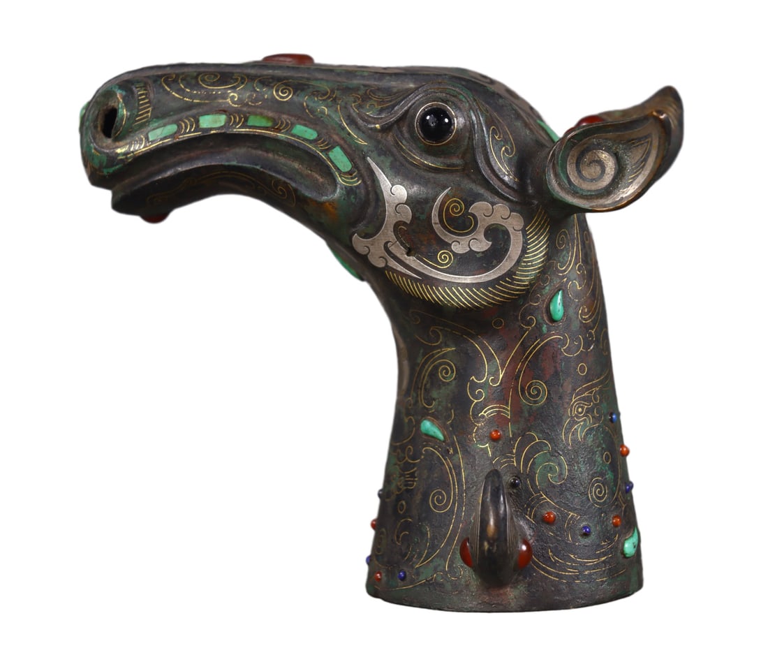 Vintage Silver Plated Gilt Gold Bronze Statue w Horse (1 of 10)