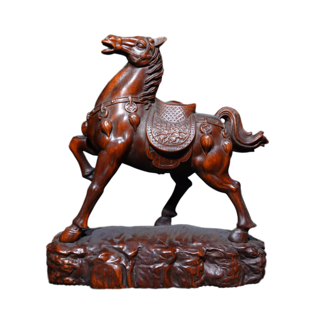 Vintage Boxwood Wood Statue w Fortune Horse: Vintage Boxwood Wood Statue w Fortune HorseDimension: 90 x 80 x 35 (mm) 3.54 x 3.15 x 1.38 (inches) Weight: 0.13 lbs/ 59 g