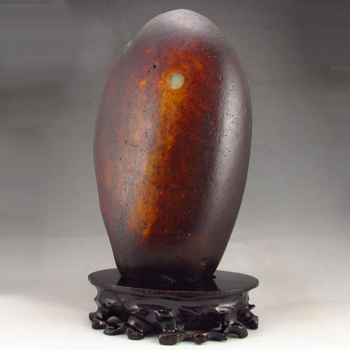 Superb Hetian Jade Original Stone / Gamble Stone Statue: Superb Natural Hetian Jade Original Stone / Gamble Stone Statue Dimension: 371*200*108 (mm) 14.61*7.87*4.25 (in) Weight 20.17 lbs/9.15kg Tips about Chinese Hetian Nephrite Jade Hetian jade is a nephri