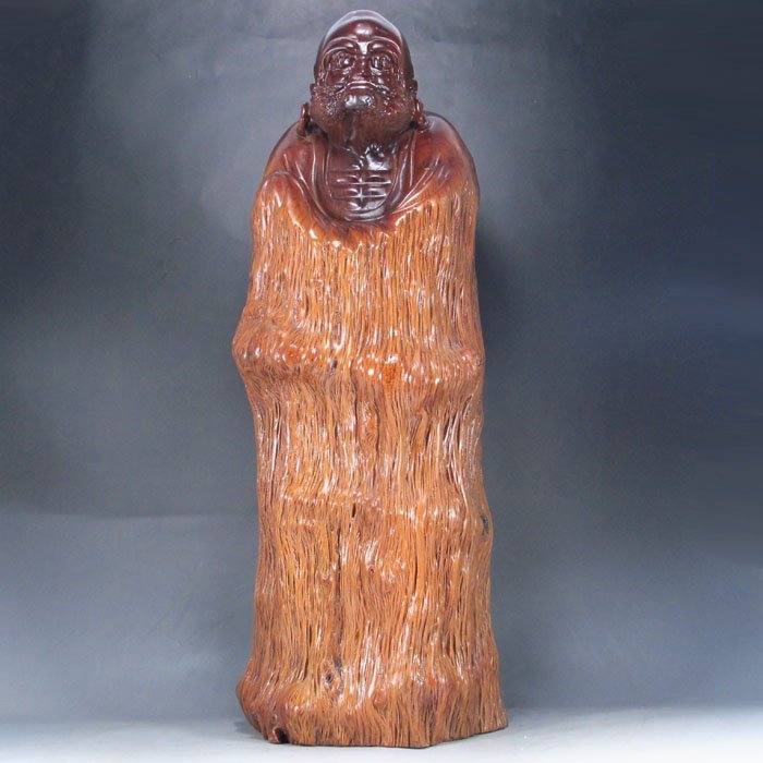 Chinese Natural Nan wood Statue Buddhism Arhat: Chinese Natural Nan wood Statue Buddhism Arhat Dimension: 575*220*190(mm) 22.64*8.66*7.48(in) Weight 22.38 lbs/10.15kg Tips for wood art craft The wood sculpture is popular for collectors. The fine gr