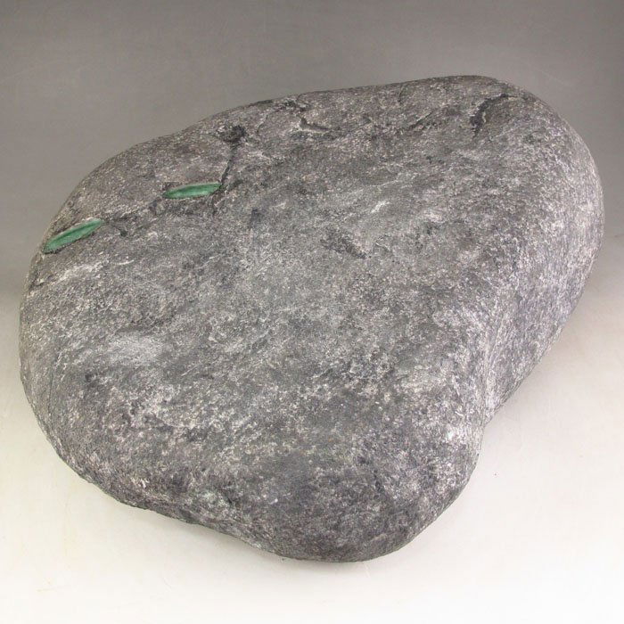 Natural Jadeite Original Stone / Gamble Stone Statue: Natural Jadeite Original Stone / Gamble Stone StatueDimension:315*270*130(mm)12.4*10.635.12(in) Weight 29.1 lbs/13.2kg Tips about Jadeite JadeJadeite generally occurs in metamorphic rocks with a highe