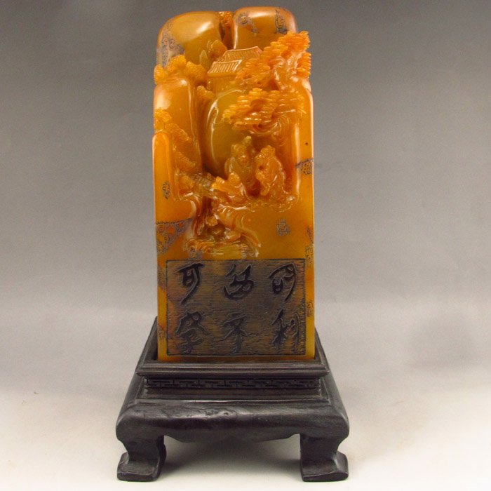 Chinese Natural Shoushan Stone Statue - Sages: Superb Hand-carved Chinese Natural Shoushan Stone Statue - Sages Meeting Dimension: 207*90*90(mm)8.15*3.54*3.54(in) Weight 8.77 lbs/3976g Tips about Shoushan StoneChinese Fujian Shoushan stone is one