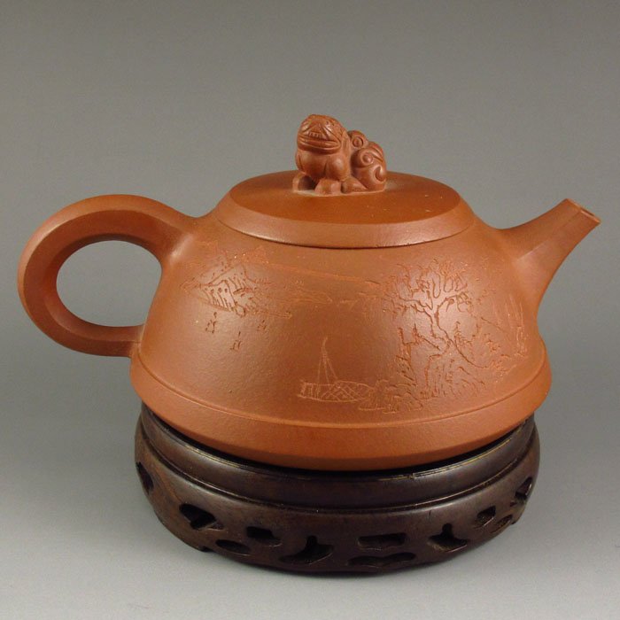 Handmade Chinese Yixing Zisha / Purple Clay Teapot (1 of 9)