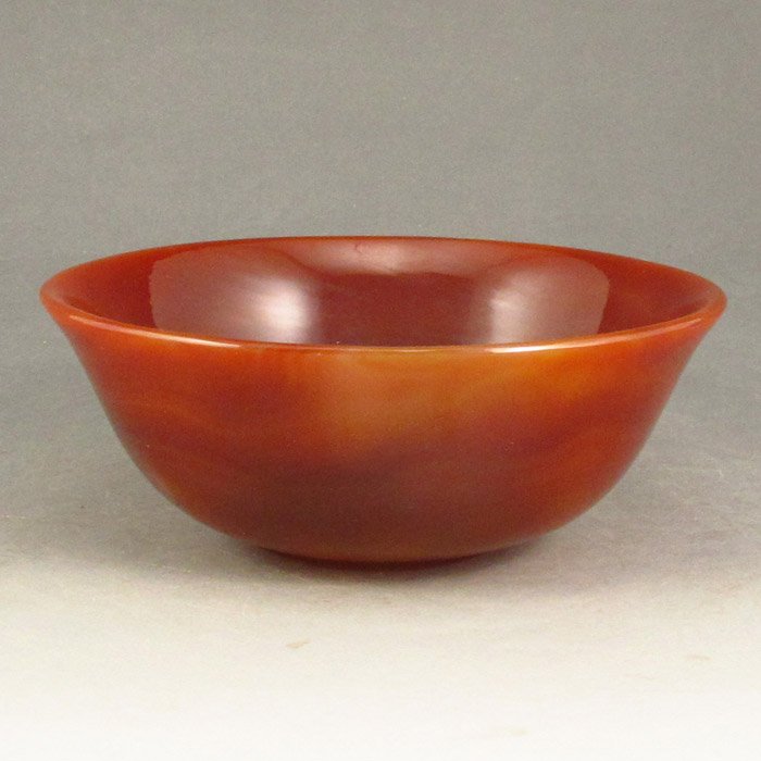 Superb Color Chinese Natural Nanhong Agate  Bowl (1 of 5)